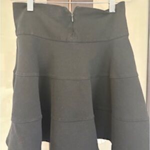 Black stretch with zipper Flared Skirt oliviaeous medium